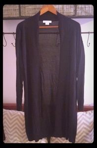 Long black cardigan